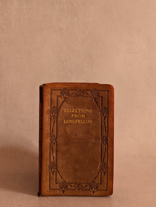 Selections From Longfellow Leather Bound Antique Book