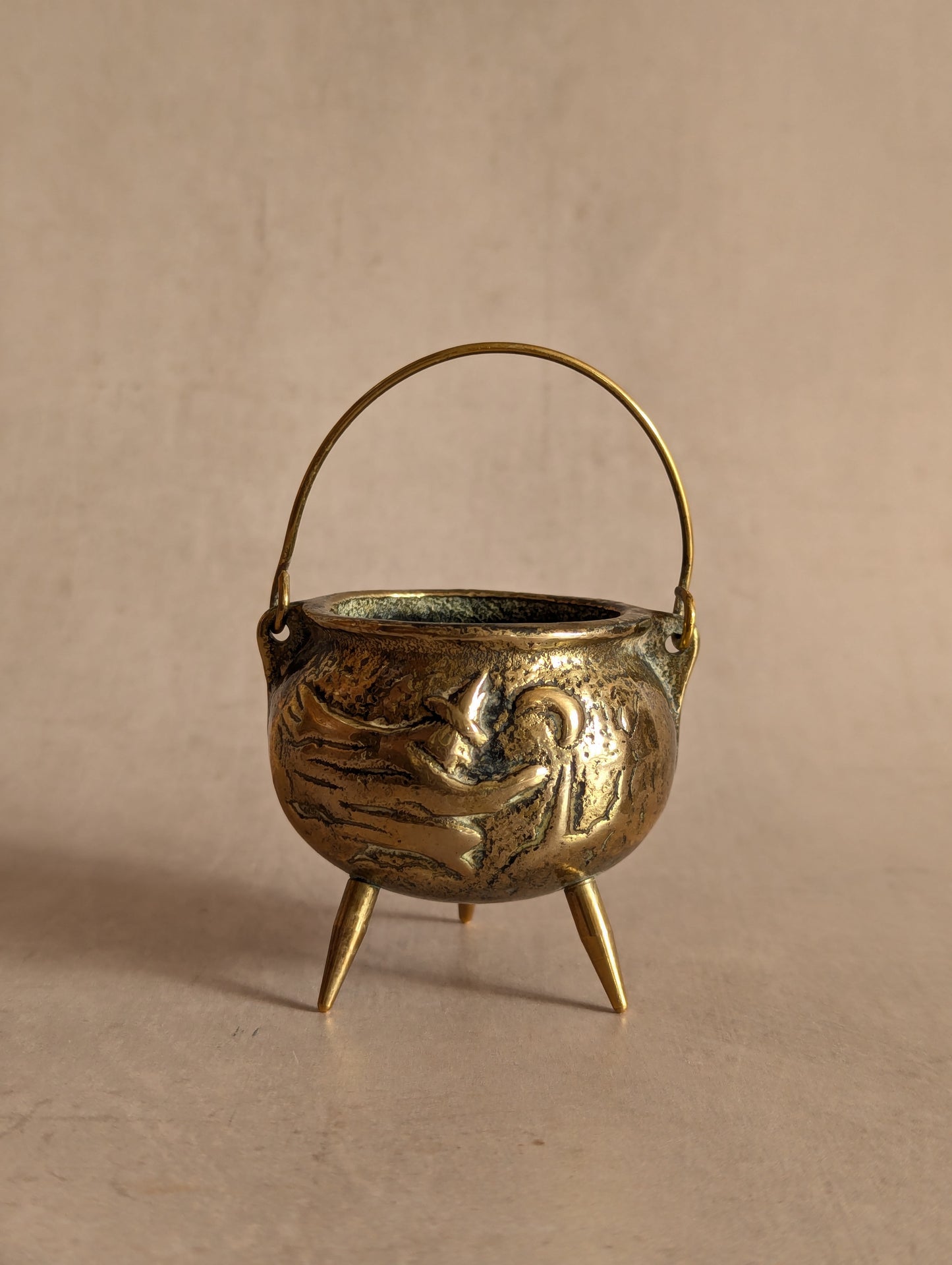 Solid Brass Miniature Witch's Cauldron