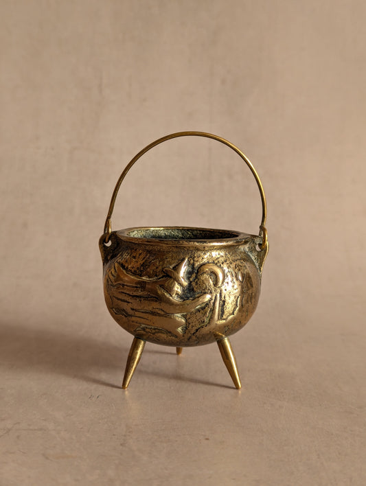 Solid Brass Miniature Witch's Cauldron
