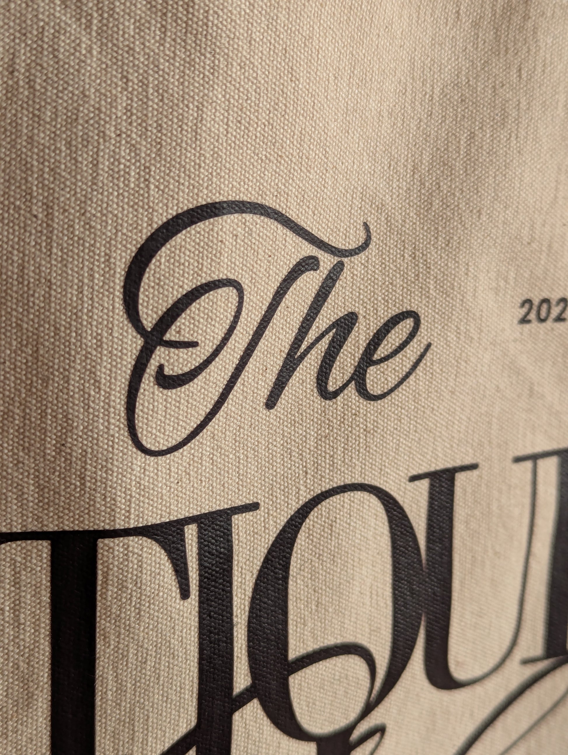 The Antiques Club Jute & Canvas Tote Bag because nothing new is worth the hunt