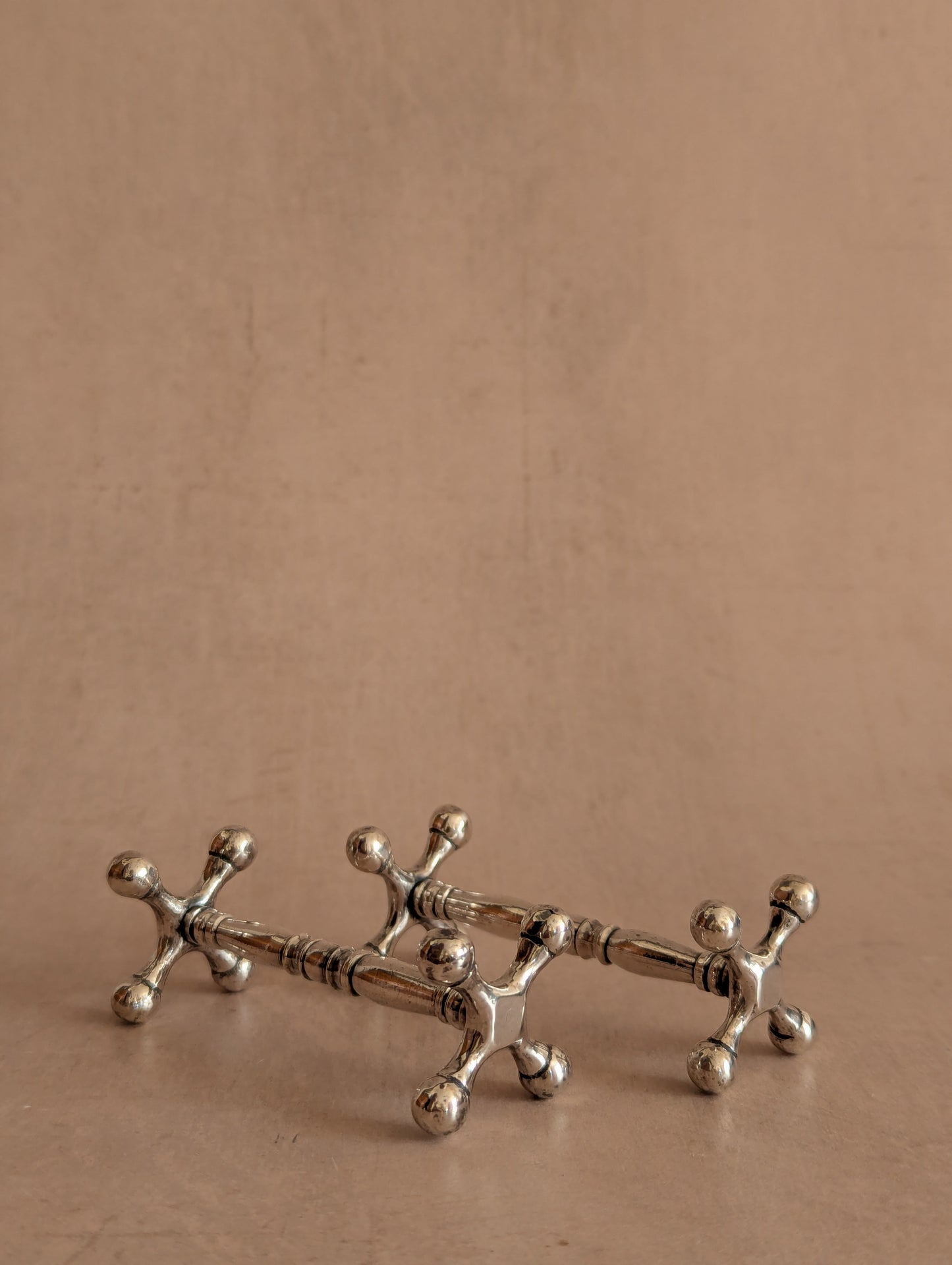 Victorian Antique Silver Plated Knife Rests, Set of Two