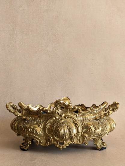 Vintage Gilt French Revival Rococo Jardiniere Planter
