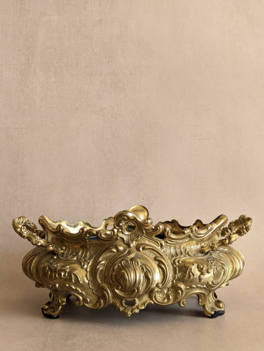Vintage Gilt French Revival Rococo Jardiniere Planter