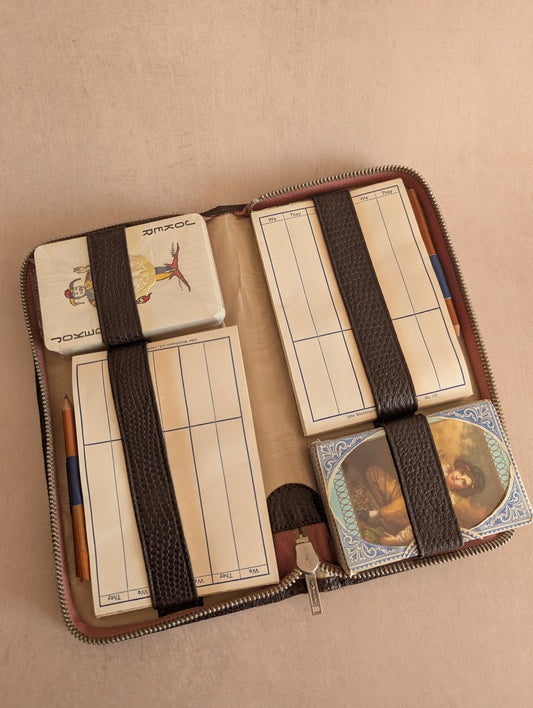 Vintage John Waddington Playing Cards in Zipper Case, Brand New unopened from the 1940s