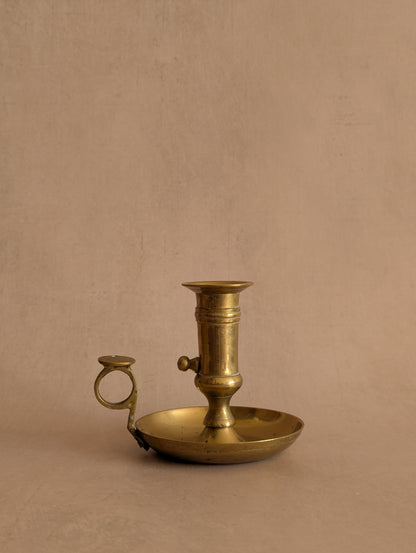 vintage solid brass push up ejector chamberstick wee willy winky candle holder