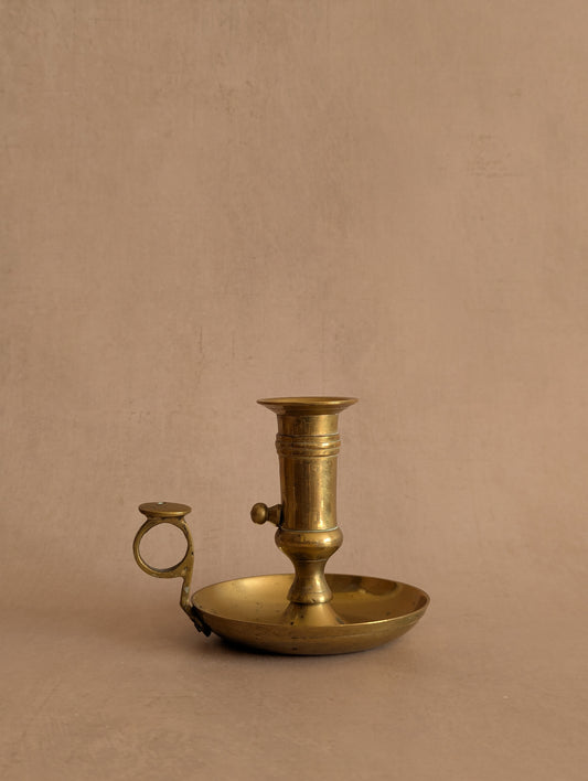 vintage solid brass push up ejector chamberstick wee willy winky candle holder