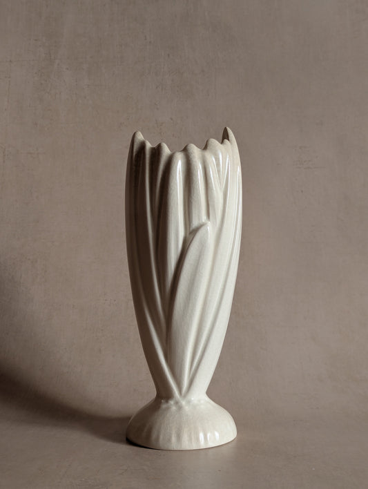 Vintage White Sylvac Tall Hyacinth Vase