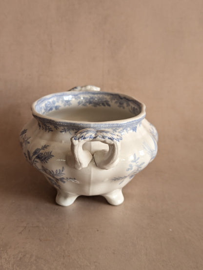 Small Asiatic Pheasants Pale Blue Tureen