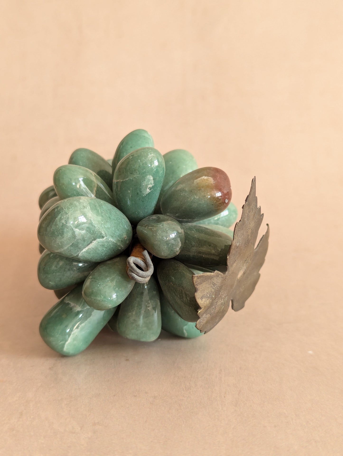Mid-Century Aventurine Green Stone Grape Bundle