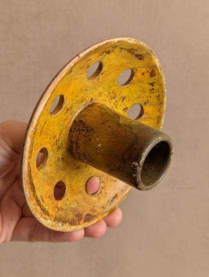 Octagonal Art Deco Floral Vase w/Frog