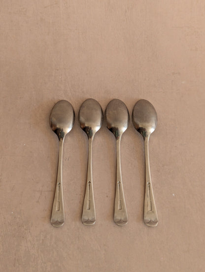 Firth Staybrite Pre-War Stainless Steel Spoons, Set of Four