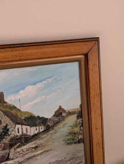 Small Boat at Rest Framed Original Oil Painting