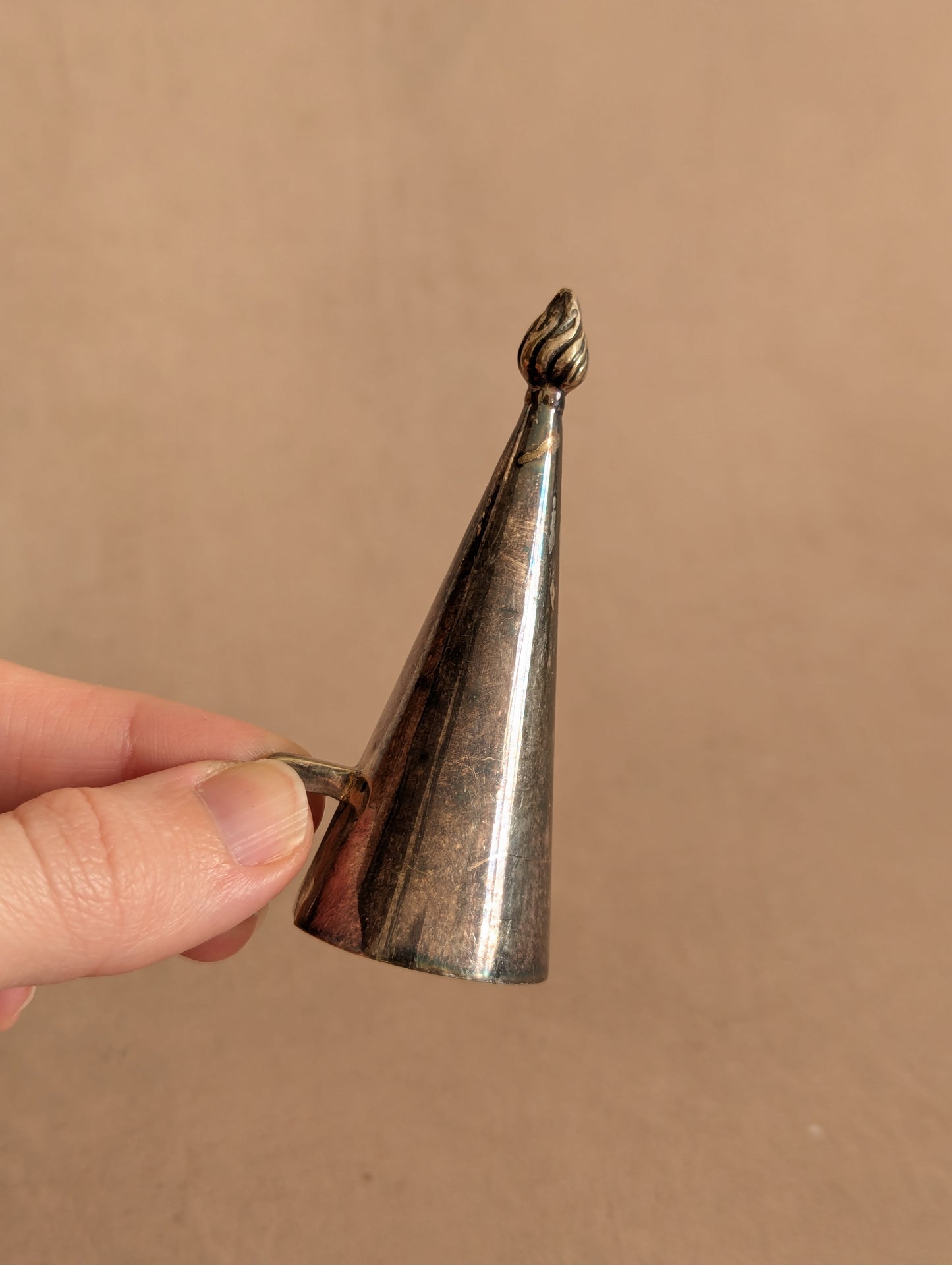Antique Silver Tone Candle Snuffer No. 6
