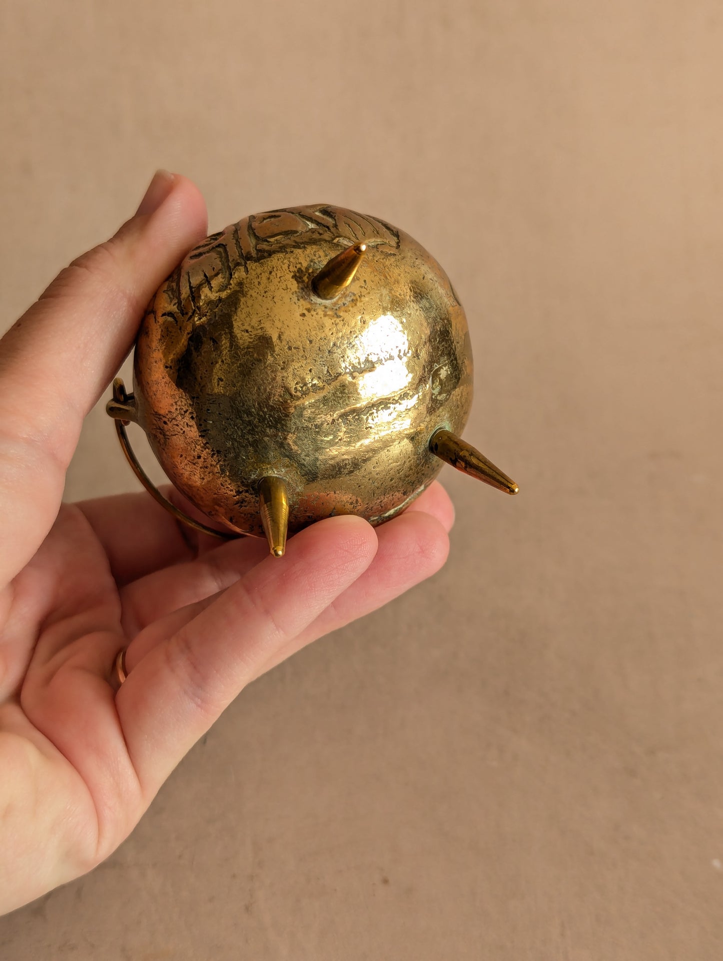 Solid Brass Miniature Witch's Cauldron