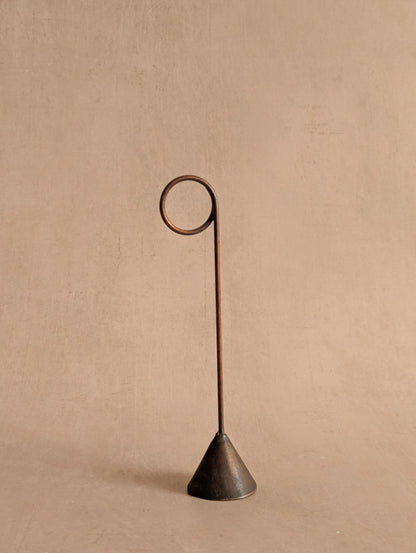 Standing Trumpet Short Bronze Candle Snuffer