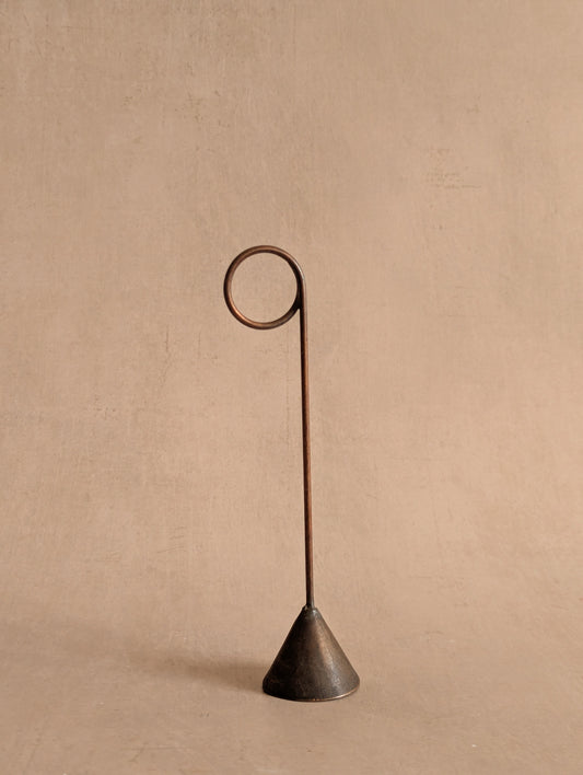 Standing Trumpet Short Bronze Candle Snuffer