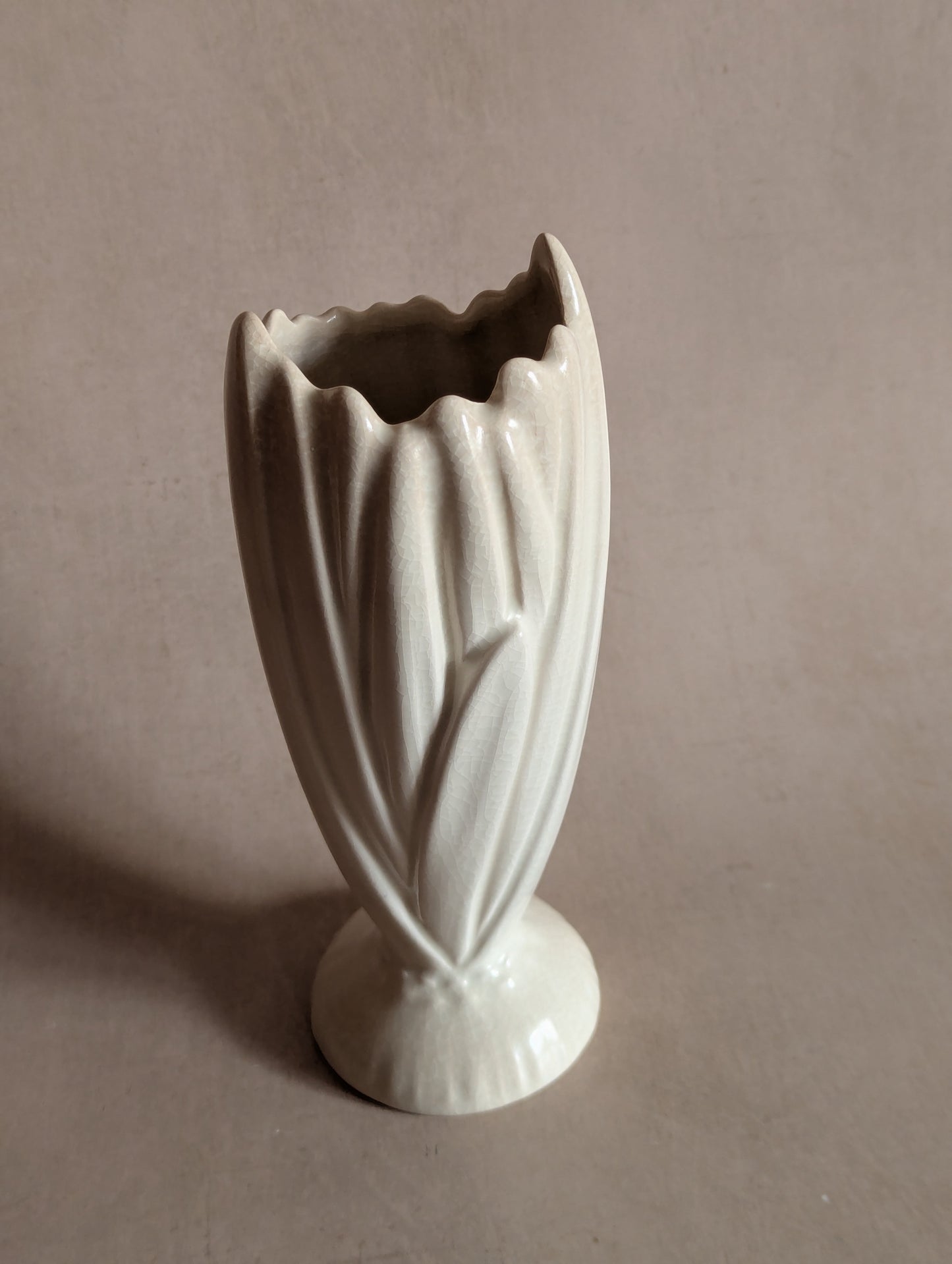 White Sylvac Tall Hyacinth Vase