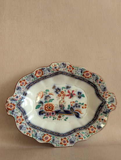 Wedgwood Pearlware Oval Scalloped Decorative Plates, Set of Two