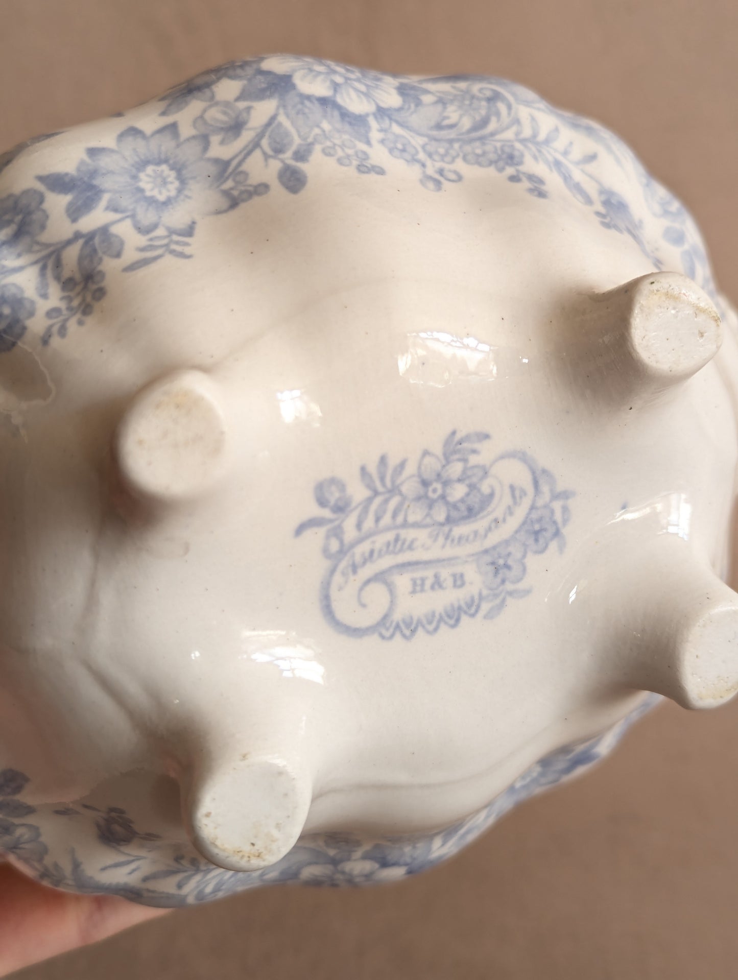 Small Asiatic Pheasants Pale Blue Tureen