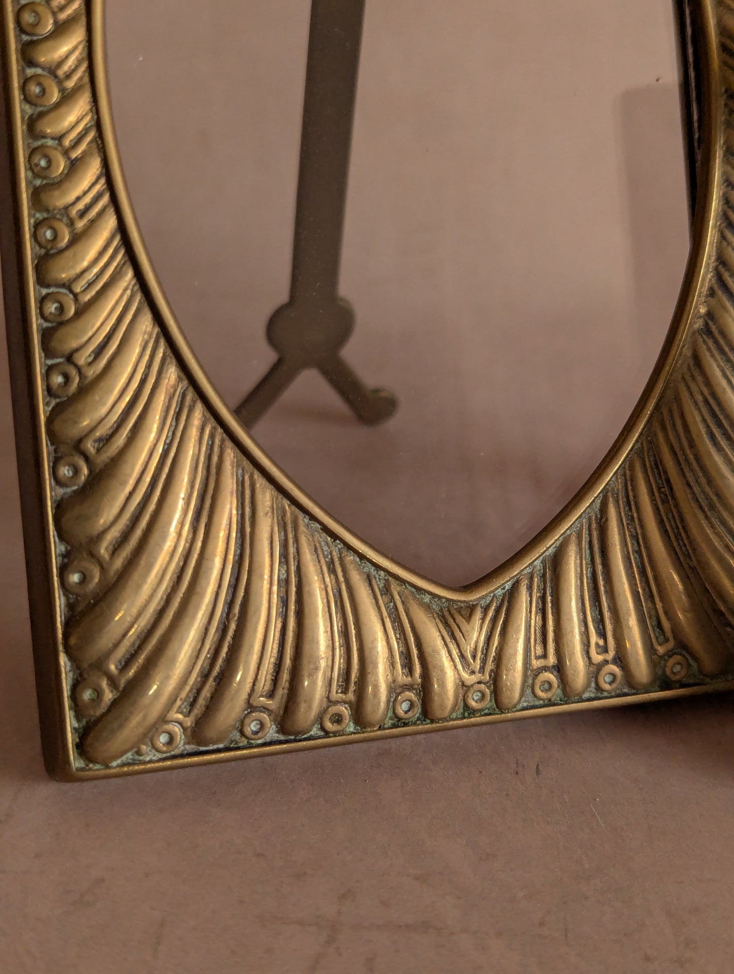 Solid Brass Heart-Shaped Picture Frames, Set of Two