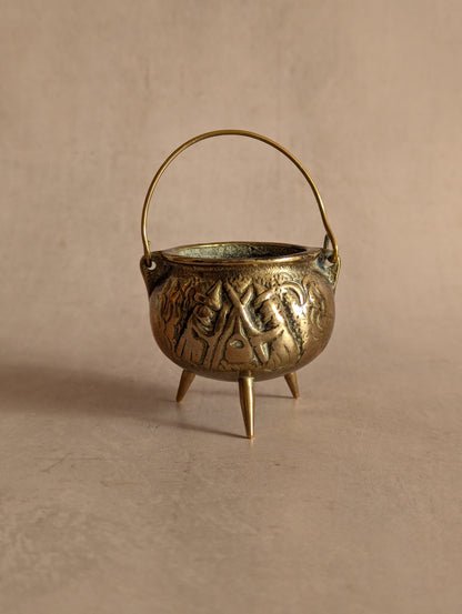Solid Brass Miniature Witch's Cauldron