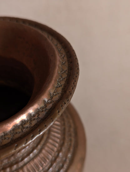 Nepalese Hand-Hammered Copper & Brass Ritual Vessel
