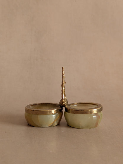 Miniature Onyx Swan Condiment Dish