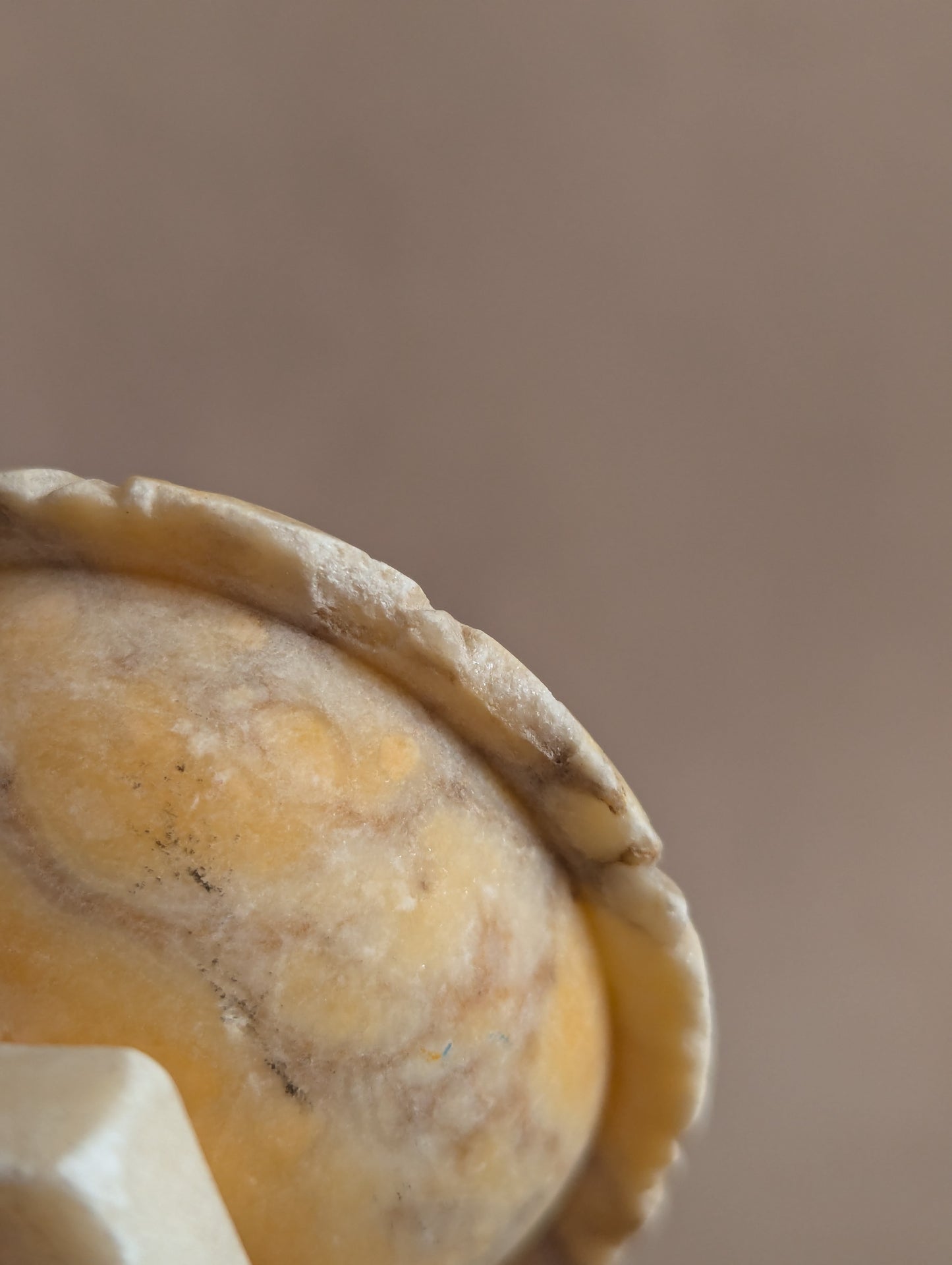 Miniature Italian 19th Century Alabaster Tazza Urn