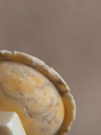 Miniature Italian 19th Century Alabaster Tazza Urn