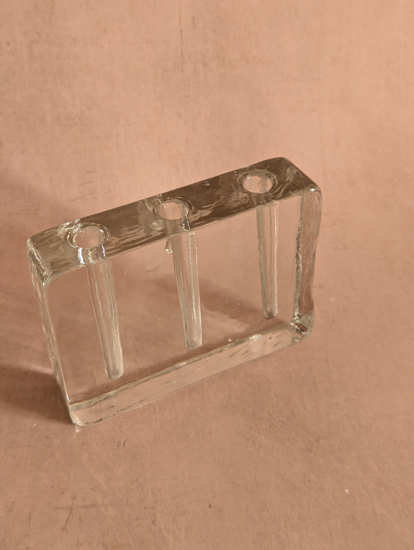 Mid-Century Brutalist Glass Solifleur Bud Vase