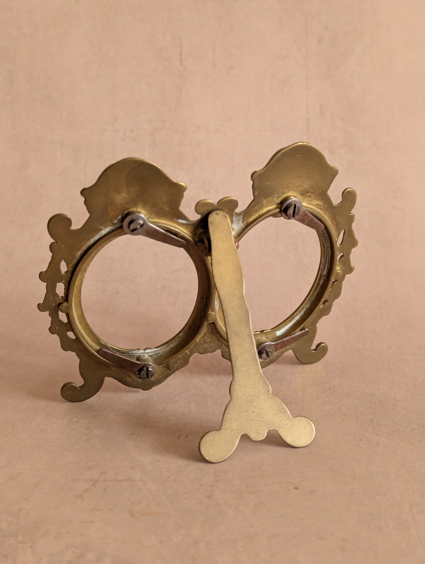 Solid Brass Double Oval Picture Frame