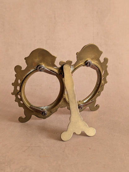 Solid Brass Double Oval Picture Frame