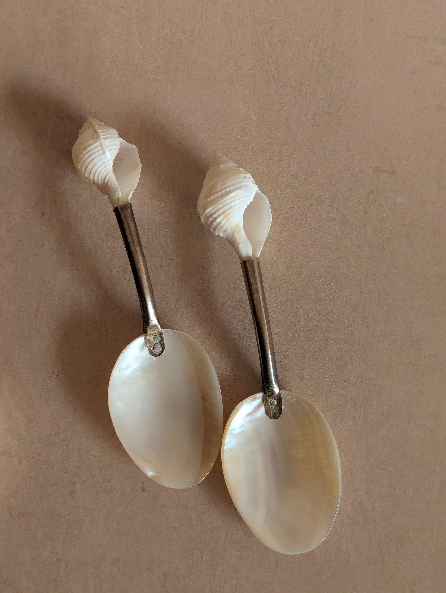 Mother of Pearl Caviar Shell Spoons, Set of Seven