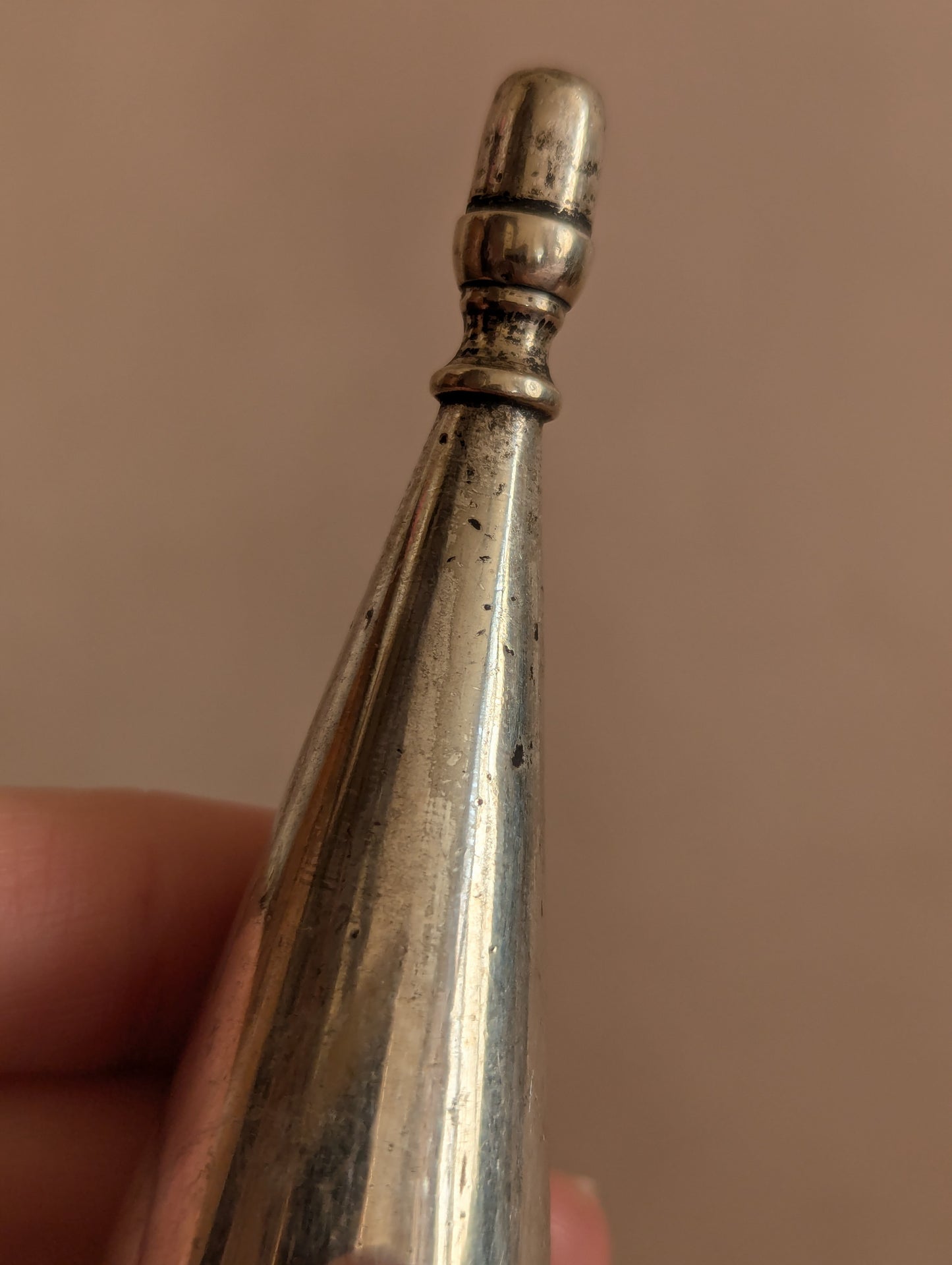 Antique Silver Tone Candle Snuffer No. 8