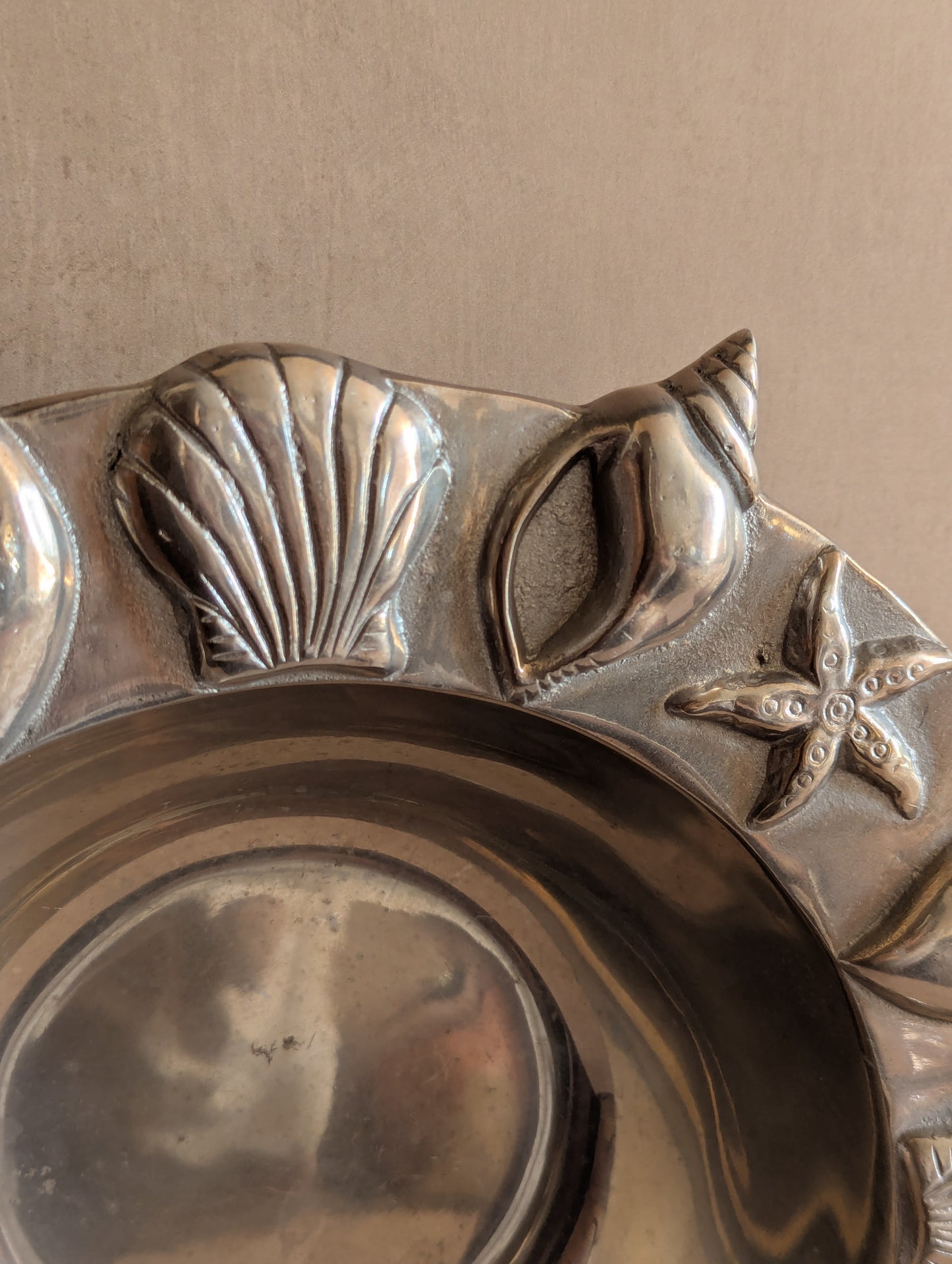 Mexican Nautical Aluminum Salad Bowl w/Utensils