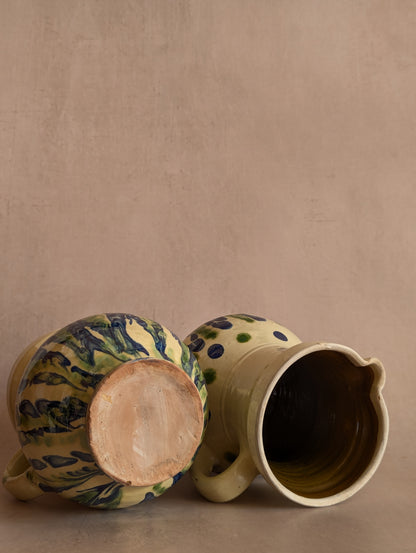 Handmade Earthenware Drizzle Jugs, Set of Two