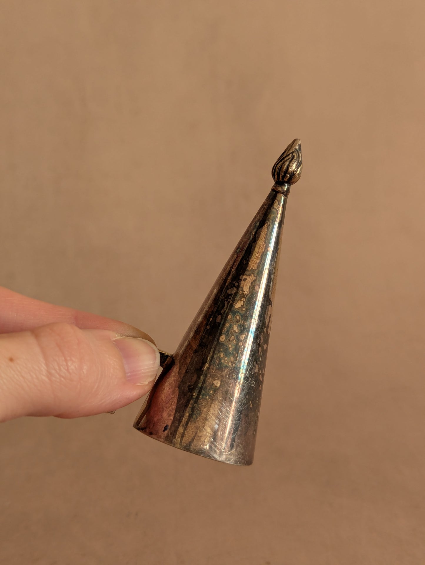 Antique Silver Tone Candle Snuffer No. 9