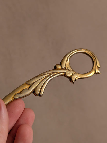 Feminine Flourish Gold Tone Candle Snuffer