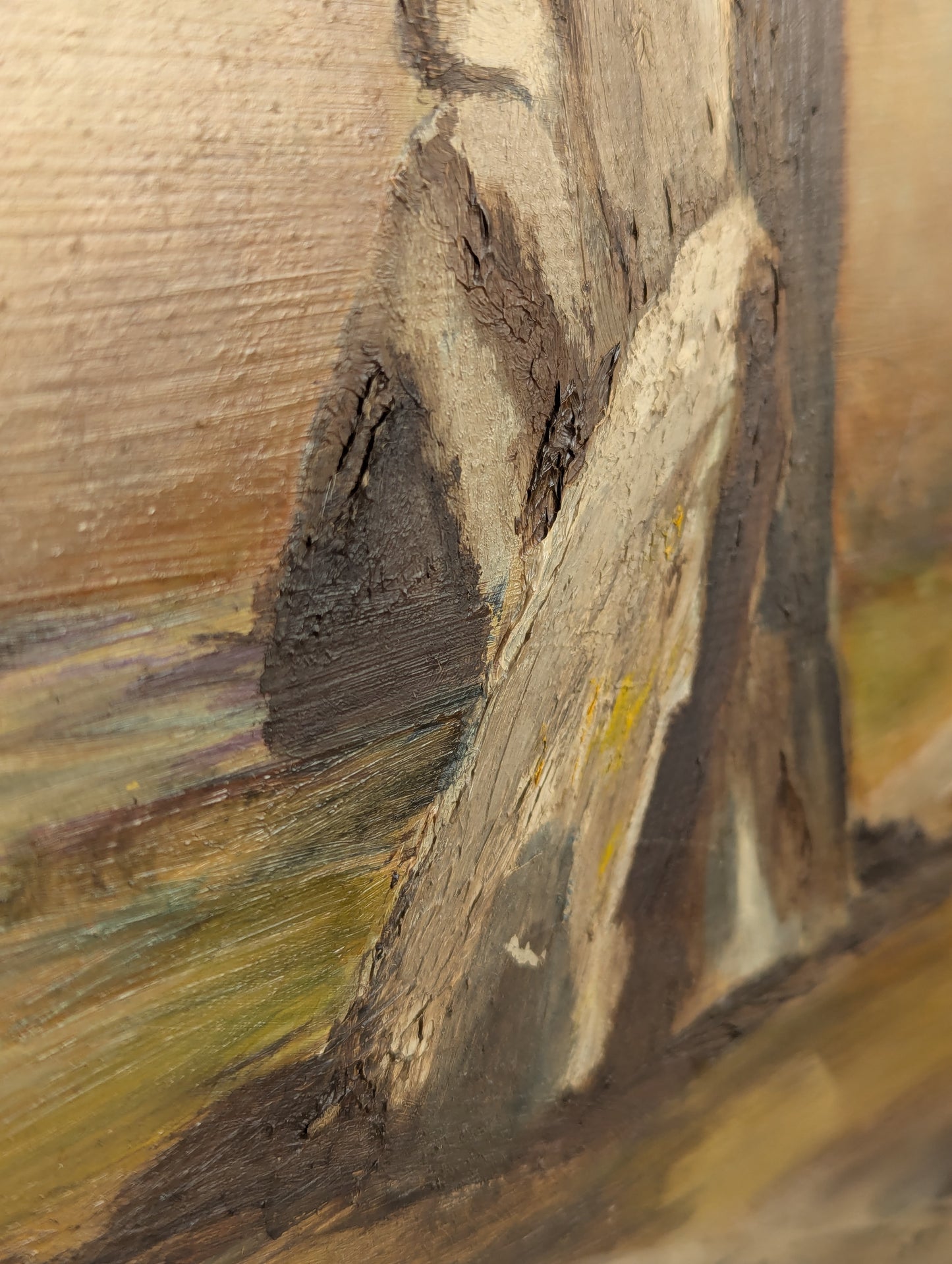 Stormy Stonehenge Oil on Board Expressionist Painting
