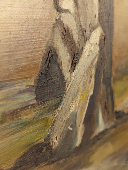 Stormy Stonehenge Oil on Board Expressionist Painting