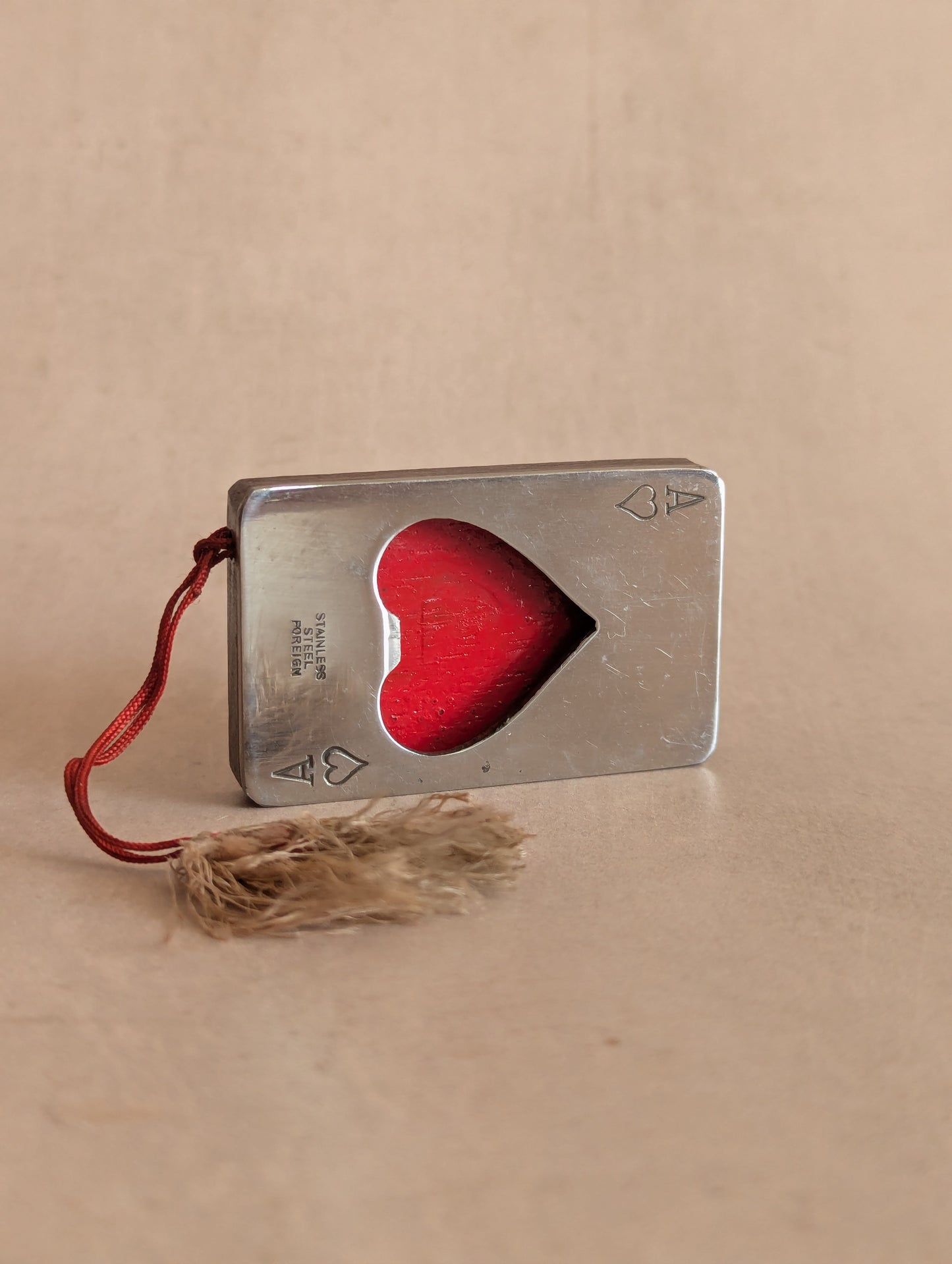 Ace of Hearts Stainless Steel Bottle Opener