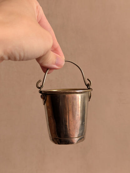 Victorian Silverplated Brass Match Striker Buckets, per Bucket