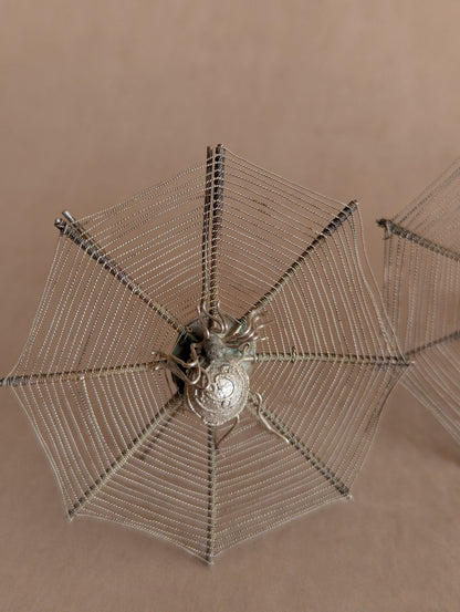 Victorian Spiderweb Place Card Menu Holders, Set of Four