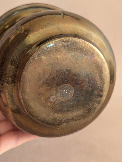 Small Art Deco Brass Tulip Shaped Planter