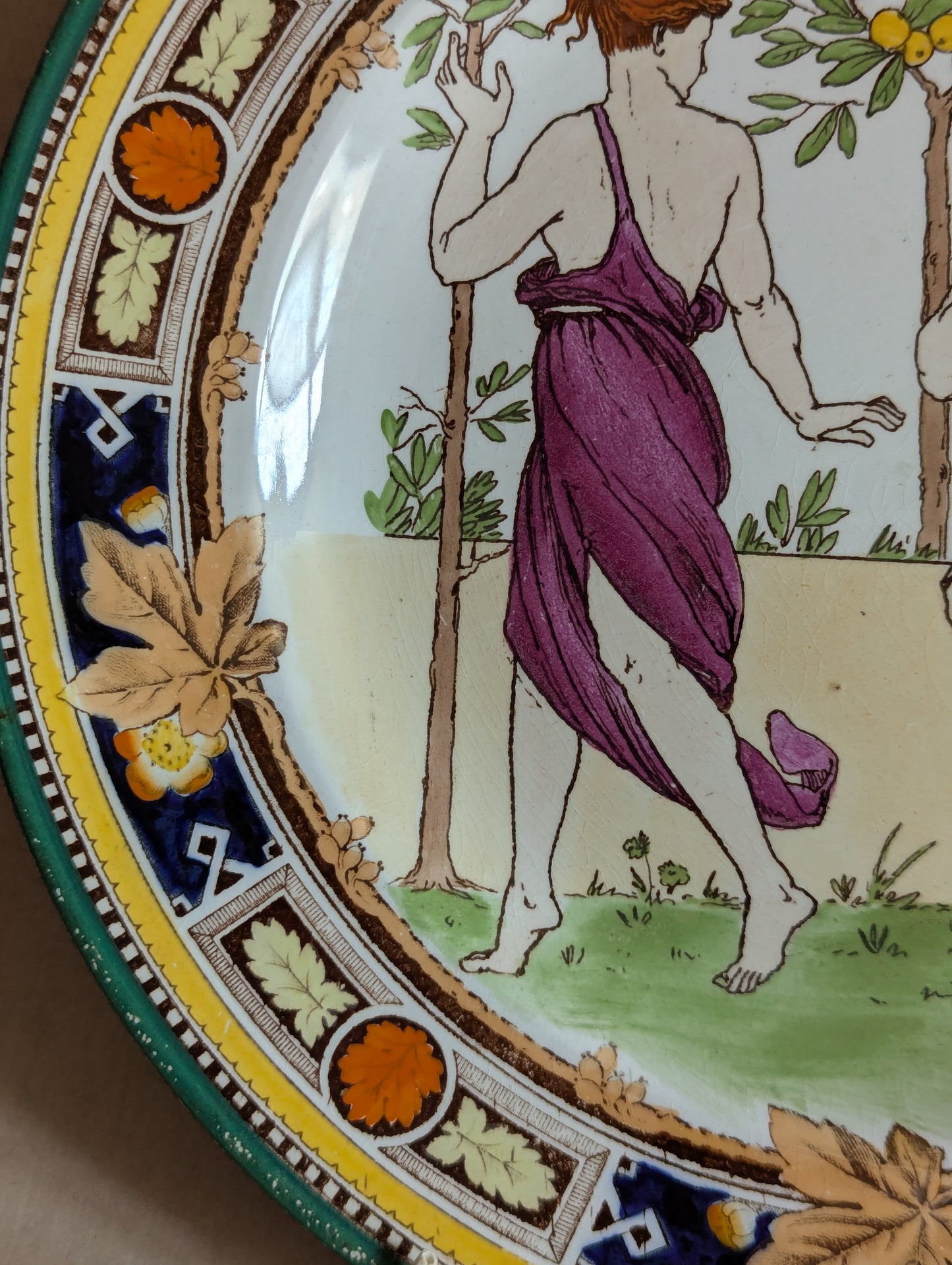 Wedgwood Hand-Painted Polychrome Enamel Wall Plate