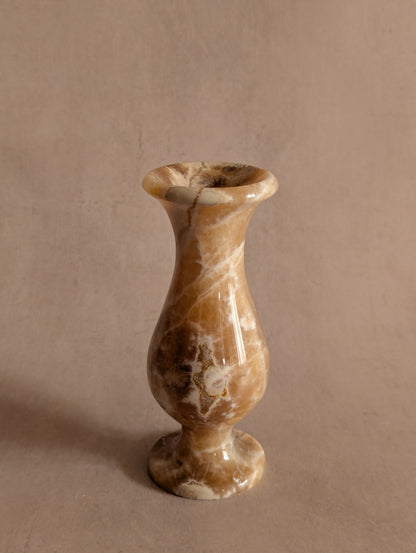 Natural Golden Cream Onyx Stone Vase