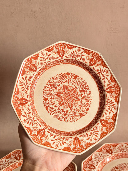 Victorian Minton's Denmark Octagonal Side Plates, Set of Three