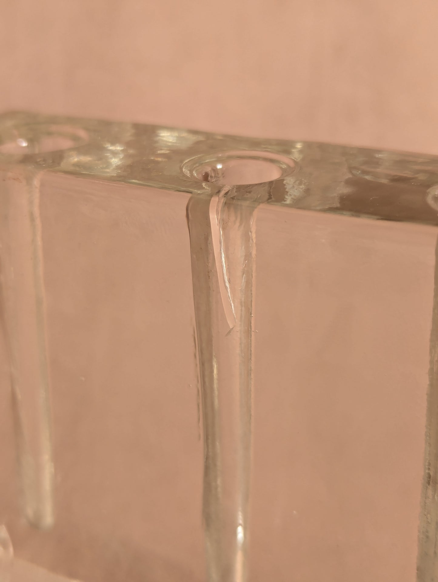 Mid-Century Brutalist Glass Solifleur Bud Vase