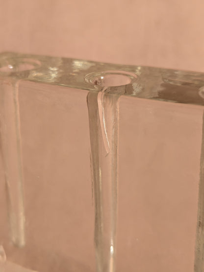 Mid-Century Brutalist Glass Solifleur Bud Vase
