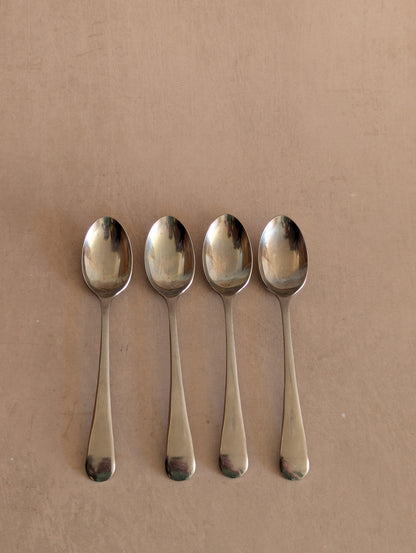 Firth Staybrite Pre-War Stainless Steel Spoons, Set of Four